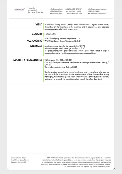 Wall2Floor Epoxy Binder