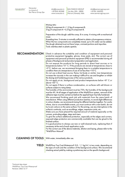 Wall2floor Waterproof