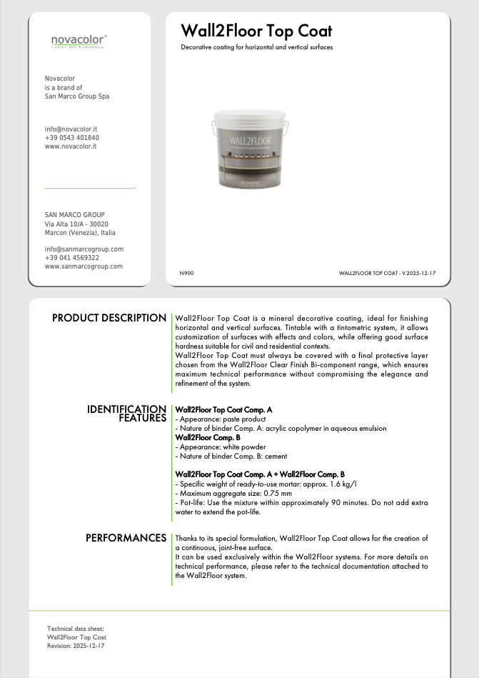 Wall2floor Topcoat (Regular grain)