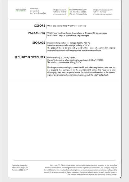 Wall2floor Topcoat (Regular grain)