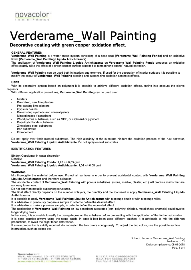 Verderame Copper "Verdigris" System Kit